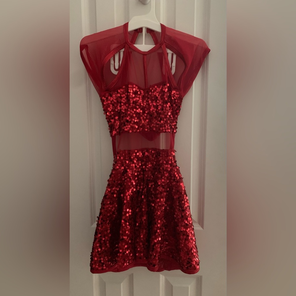Red Sequin Dress